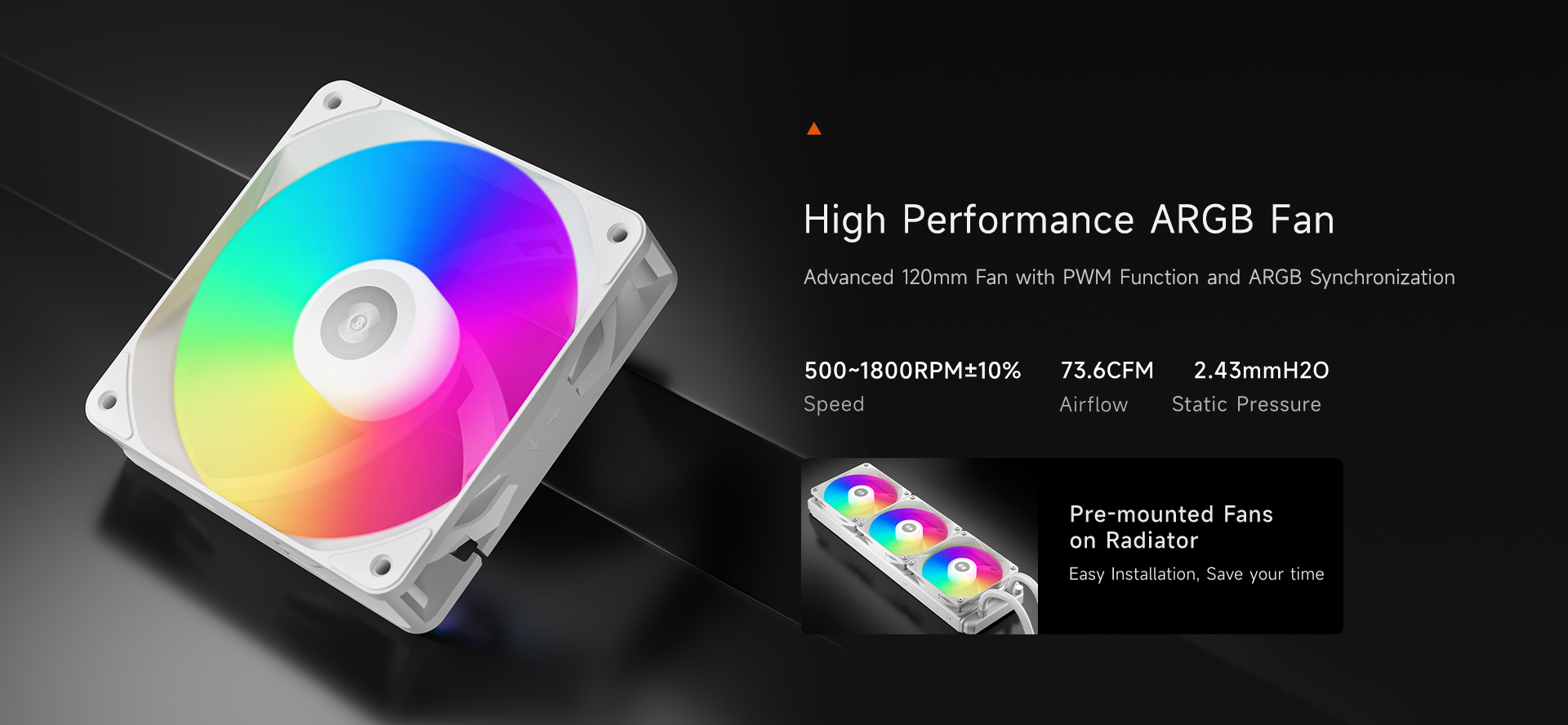 PCCOOLER DA360 ARGB 360mm 水冷散熱器 - White 白色 - 3年保養