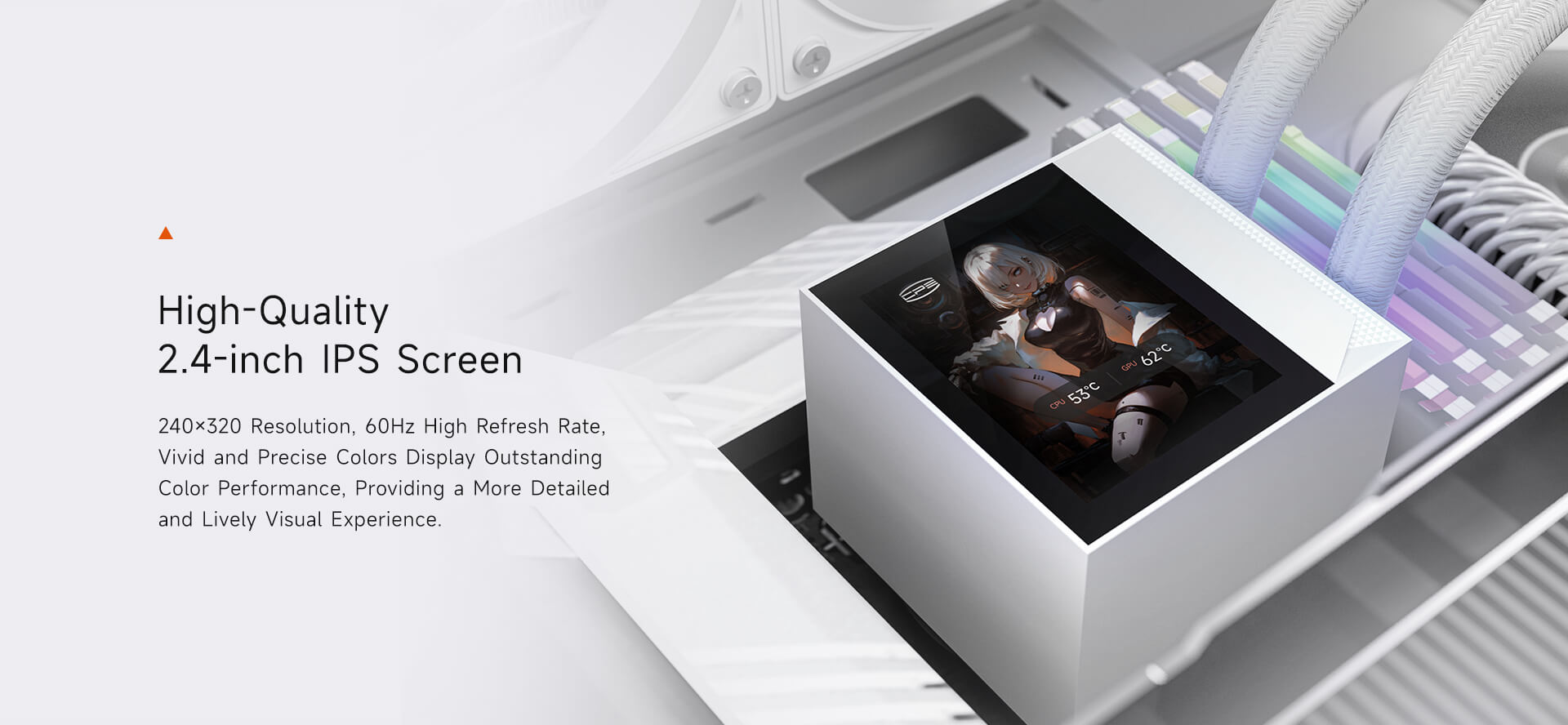 PCCOOLER DC360 Pro ARGB Display White 白色 360mm Liquid CPU Cooler