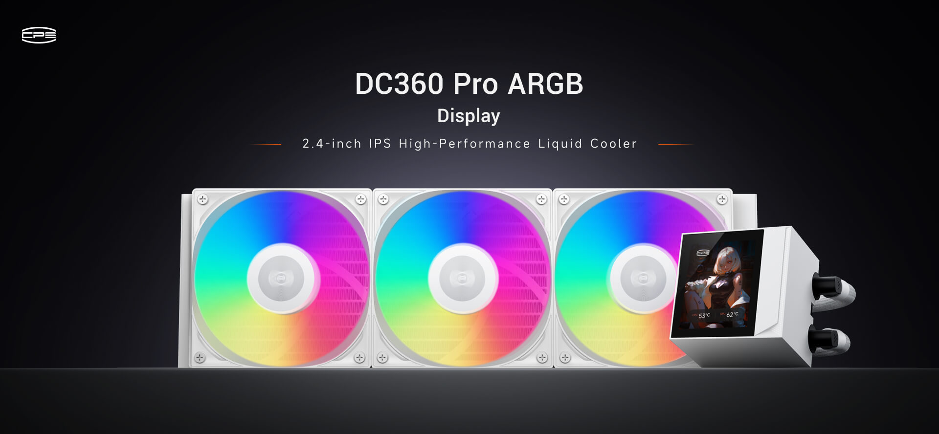 PCCOOLER DC360 Pro ARGB Display White 白色 360mm Liquid CPU Cooler