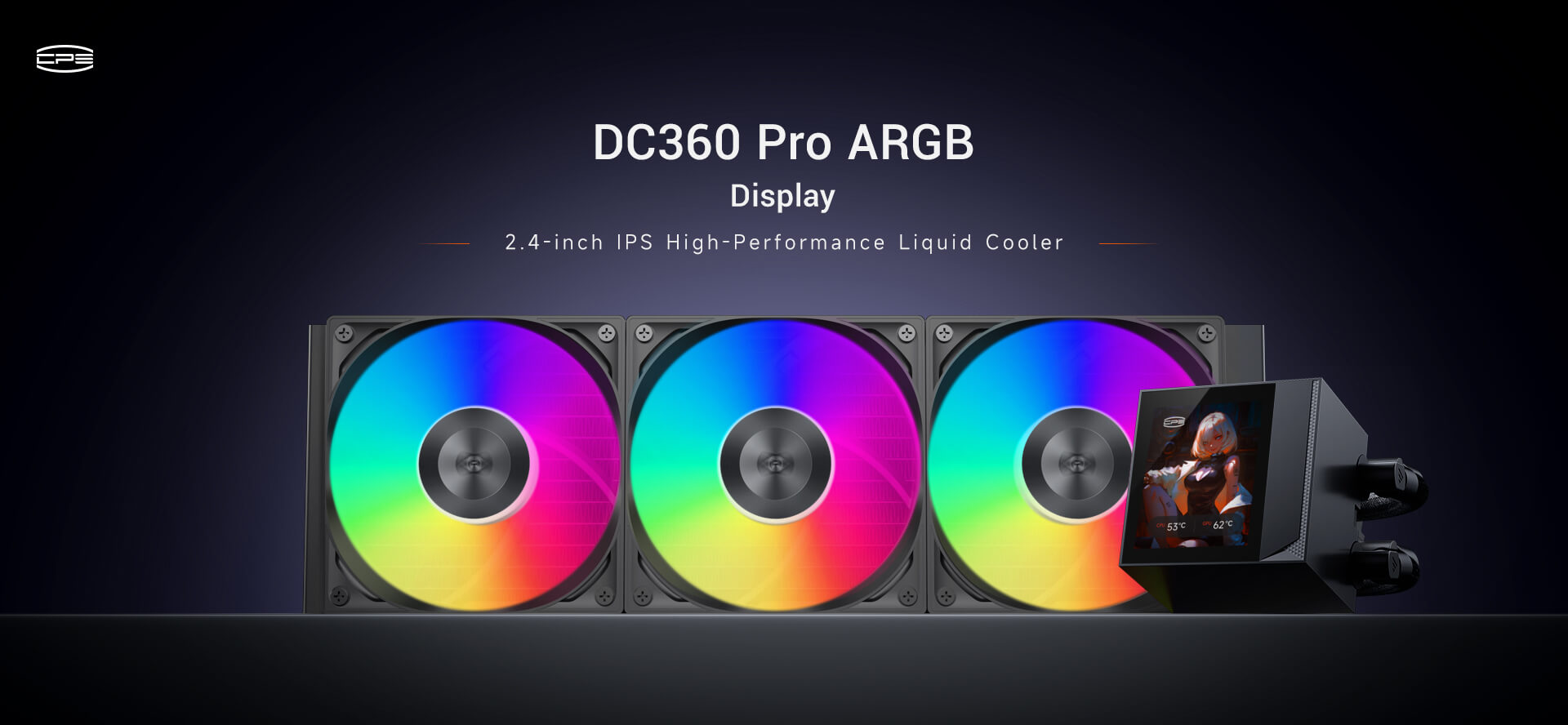 PCCOOLER DC360 Pro ARGB Display Black 黑色 360mm Liquid CPU Cooler